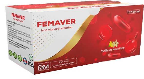 فيمافير انبوبات حديد سائل فموي 5 ملغ 10 أنبوبات * 10مل