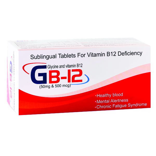 GB-12 Sublingual Vitamin B12 Tablet 100 Tabs