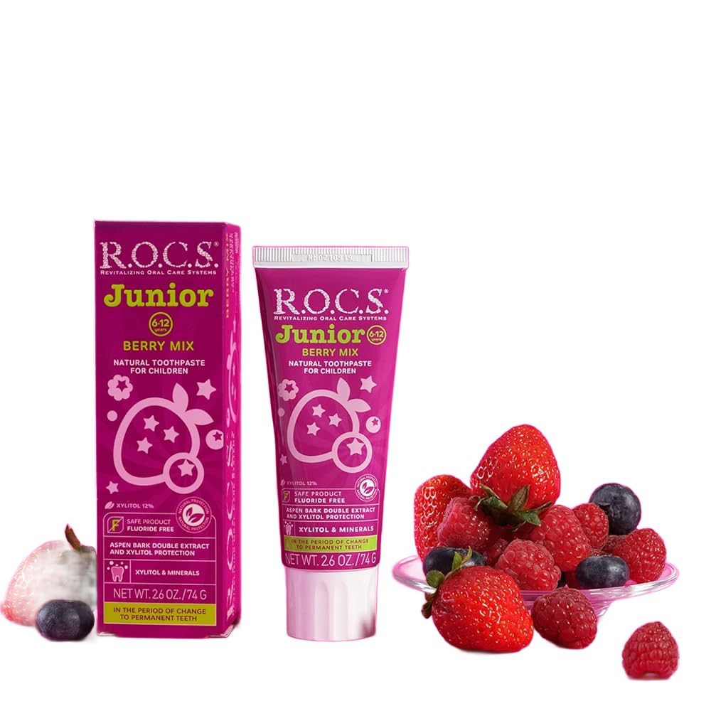 R.O.C.S. Junior Toothpaste Berry Mix For Kids 74g ( Free fluoride)
