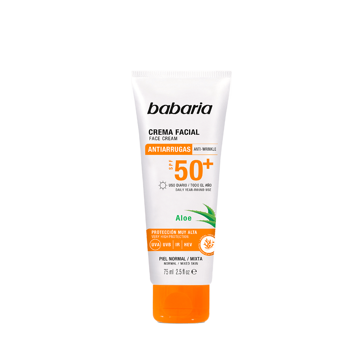 Babaria Anti-Wrinkle Face Cream SPF50+ 75 ml