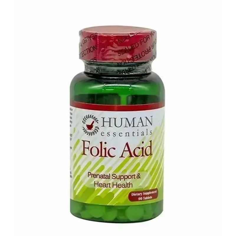 Human Essentials Folic Acid 400mcg 90 Tabs