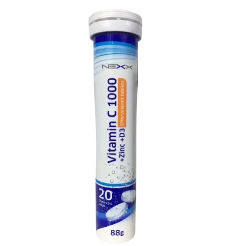 NEXX VIT C 1000 + ZINC + D3 Effervescent Tablet 88g 20 tabs