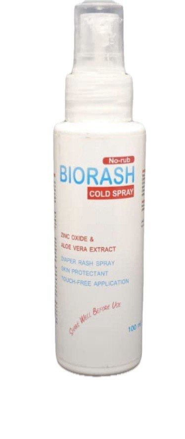 BIORASH Cold Spray Zinc Oxide & Aloe Vera Gel 100ml
