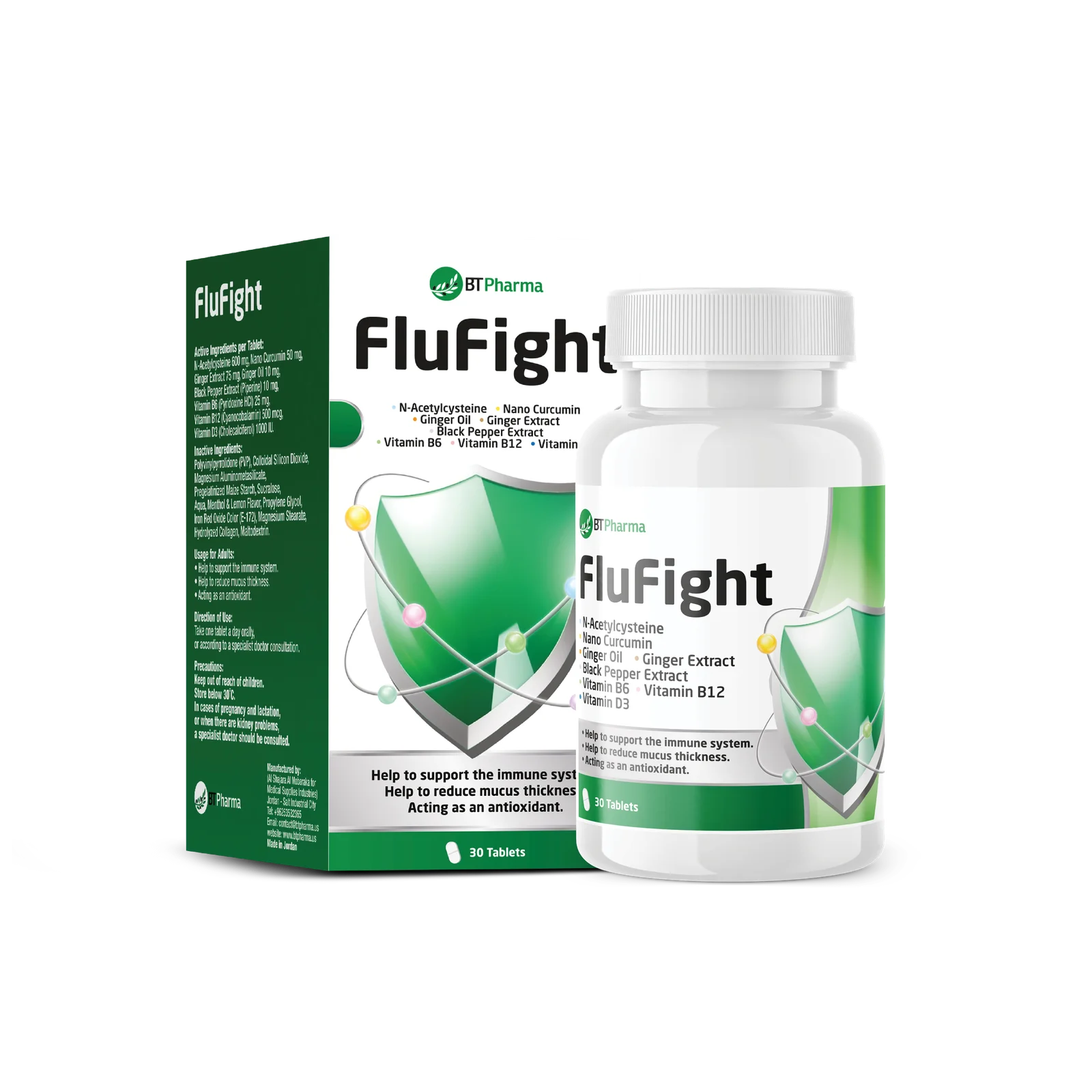 BT Pharma FluFight 30 Tablets