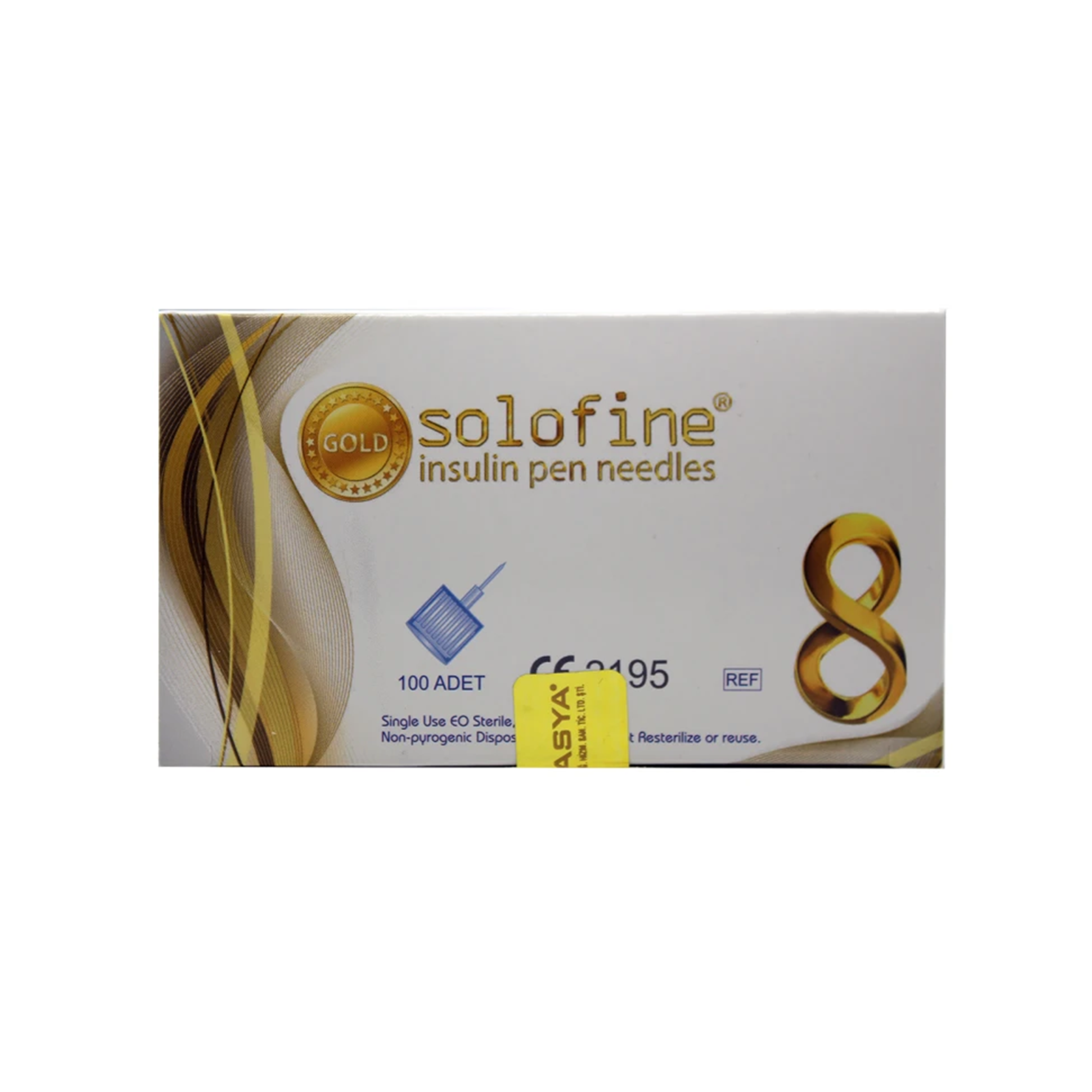 SOLOFINE Insulin Pen Needles 8mm 100 Pieces