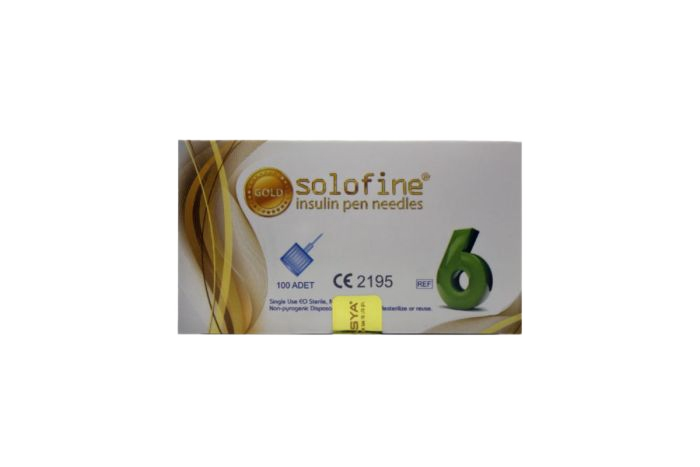 SOLOFINE Insulin Pen Needles 6mm 100 Pieces
