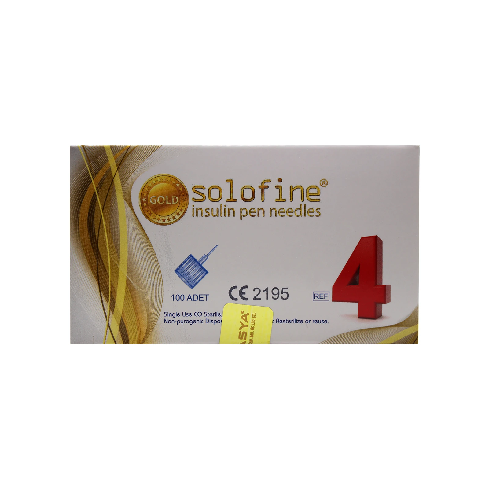 SOLOFINE Insulin Pen Needles 4mm 100 Pieces