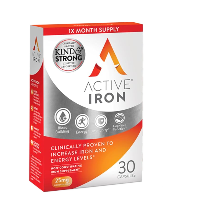 Active Iron 25mg 30 Capsules