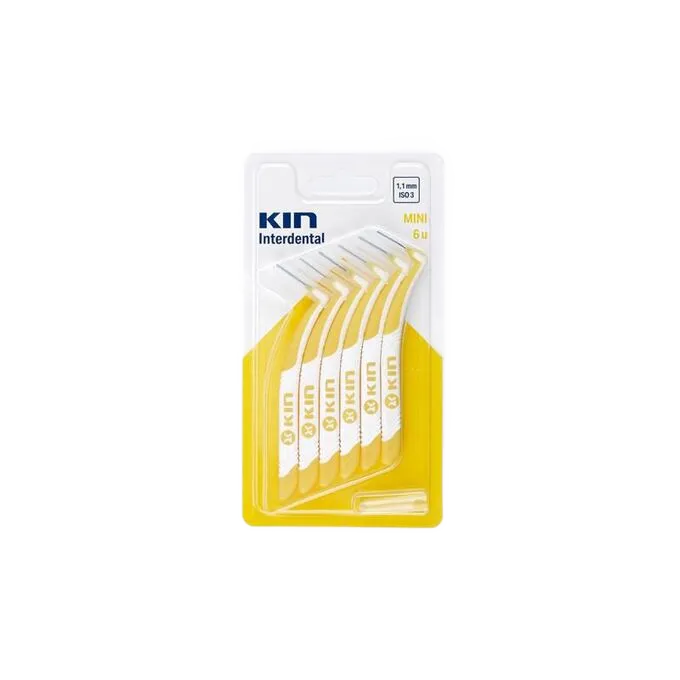 KIN Mini Interdental Brush Yellow 1.1mm 6 Pcs