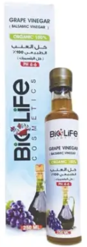 بيو لايف خل العنب البلسمك الطبيعي 250 مل