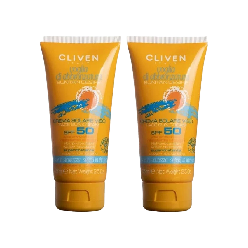 Cliven Sunblock Cream SPF50 Offer 2x75ml (buy one and get one)