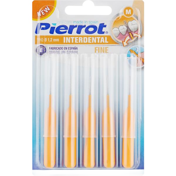 Pierrot Interdental Brush Fine 1.2mm Orange 5 Pcs