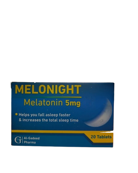 Al-Gadeed Pharmaceutical MELONIGHT Melatonin 5mg Tablet 20 Tabs