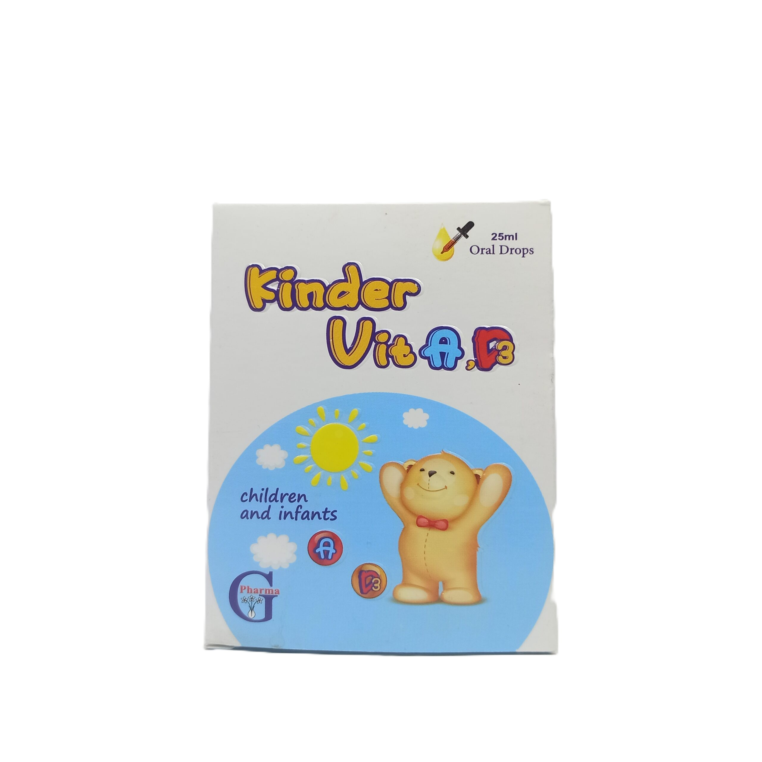 Al-Gadeed Pharmaceutical Kinder Vitamin A + D3 Oral  Oral Drops for Kids 25ml