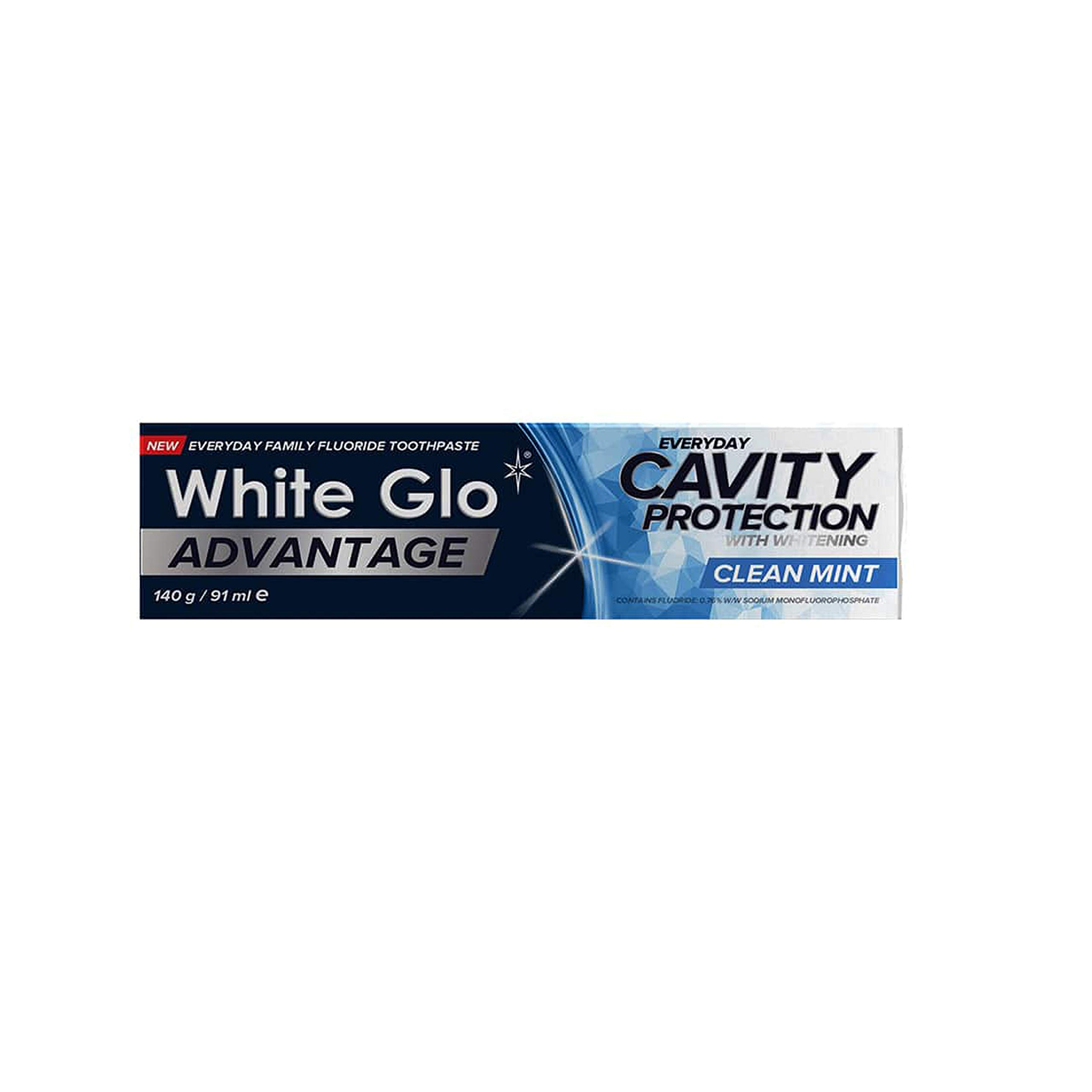 White Glo Advantage Clean Mint Toothpaste 140g