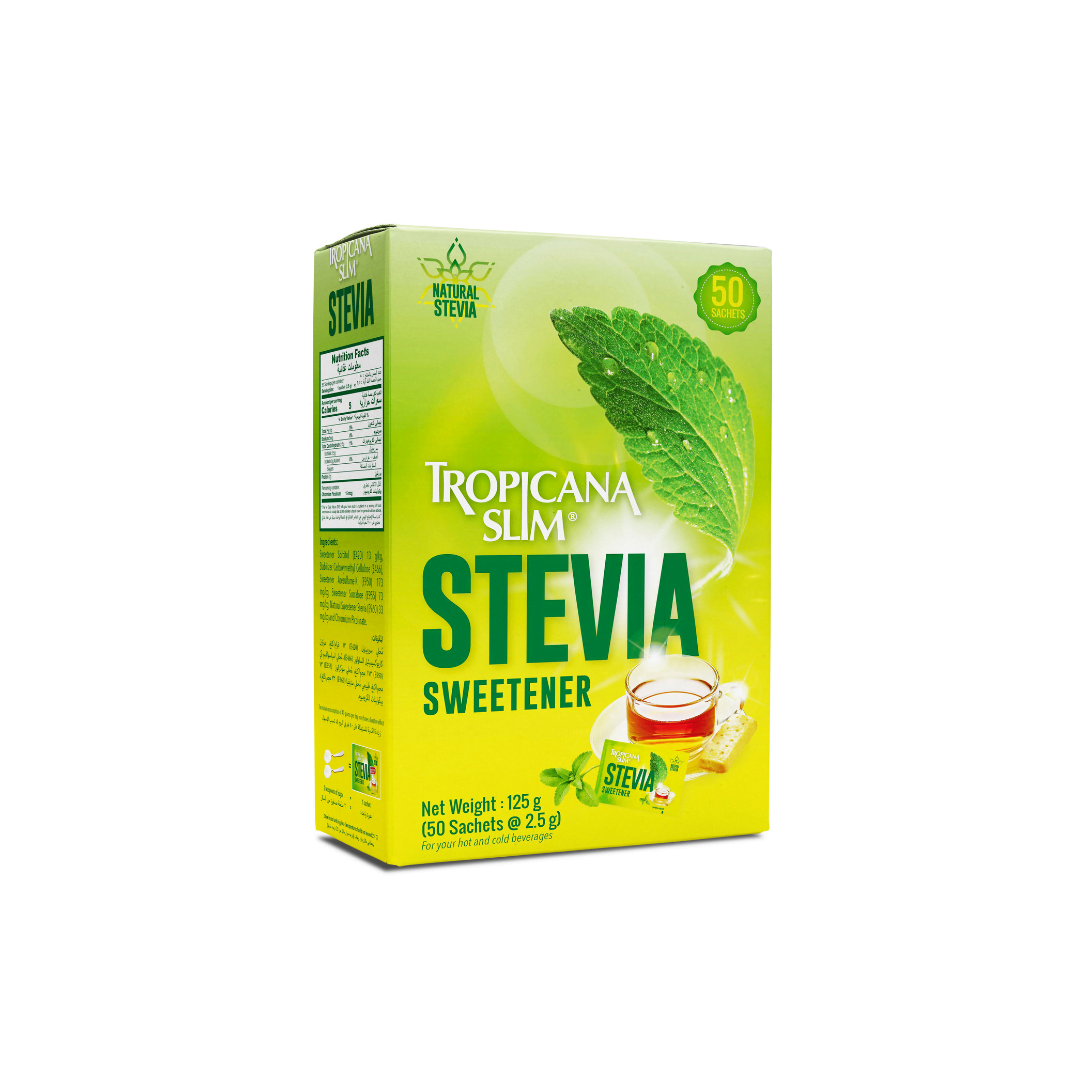 Tropicana Slim Stevia Sweetener with Chromium 50 Sachets