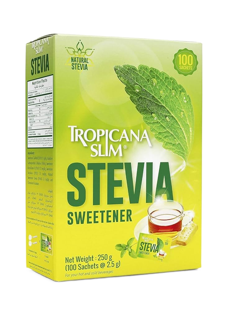 Tropicana Slim Stevia Sweetener with Chromium 100 Sachets