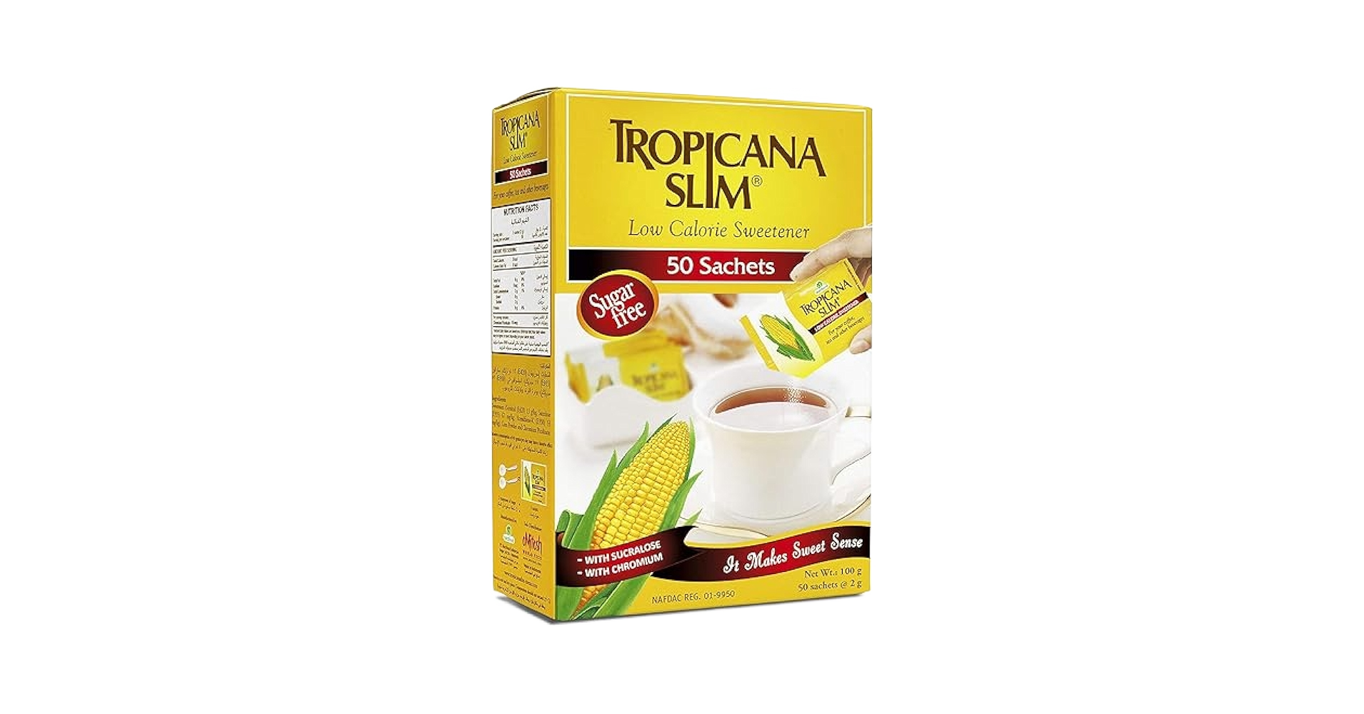 Tropicana Slim Low Calorie Sweetener 50 Sachets