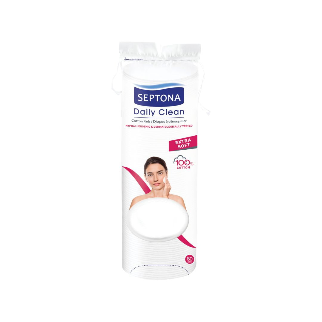Septona Daily Clean Makeup Removal Round Cotton Pads 80 Pads