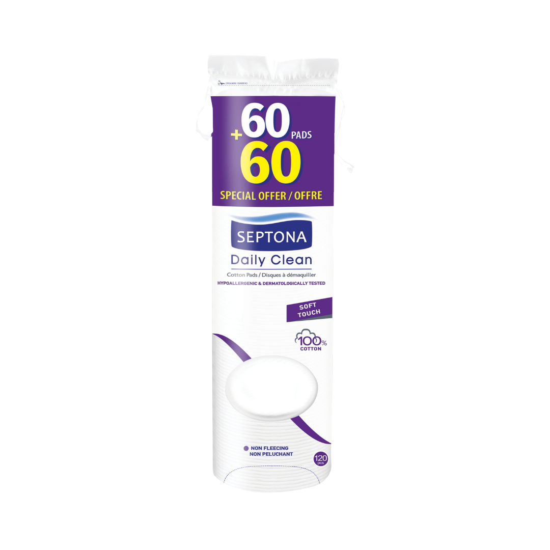 Septona Daily Clean Cotton Pads 60+60