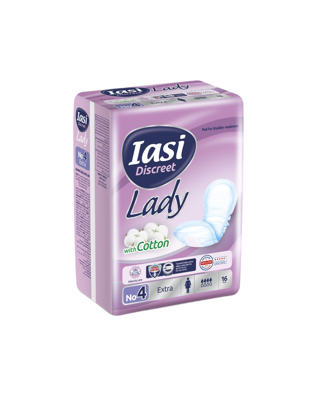 IASI Lady Discreet Number 4 Extra Pads 16 Pcs