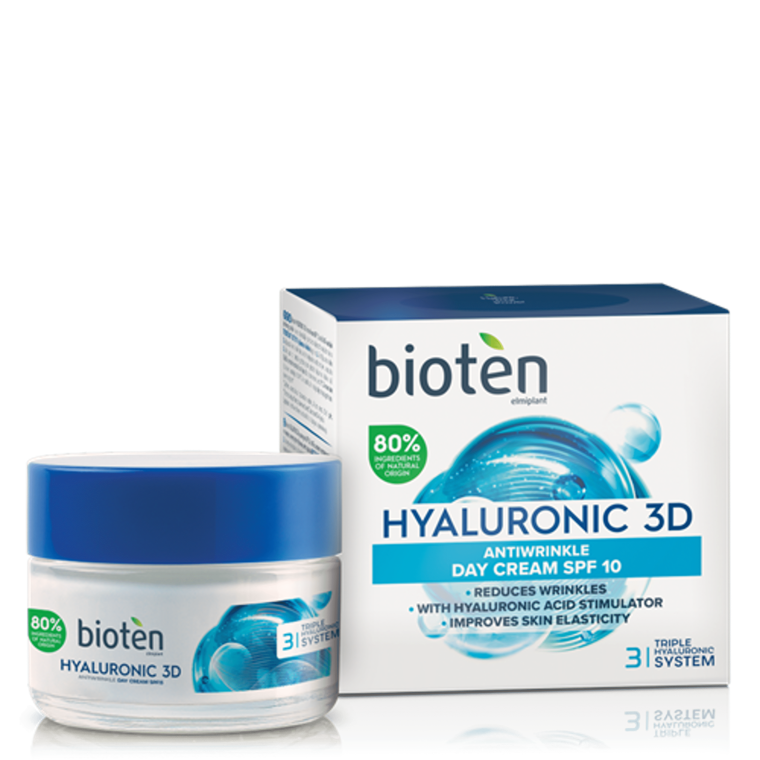 بيوتين كريم نهاري بحمض الهيالورونيك ثلاثي الأبعاد مضاد للتجاعيد50 مل