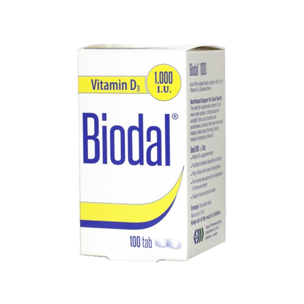 Biodal Vitamin D3 Tablet 1000 IU 100 Tabs