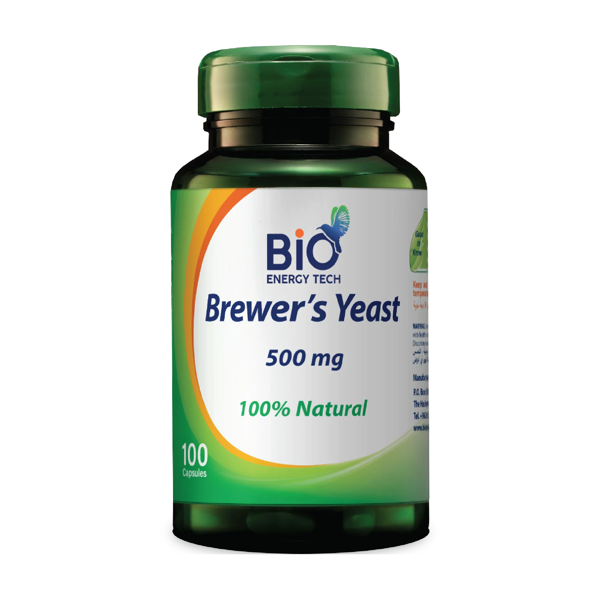 Bio Energy Tech Brewers Yeast 500mg 100 Capsule