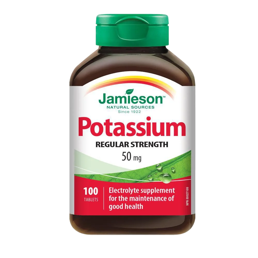 Jamieson Potassium 50mg Tablet 100 Tabs