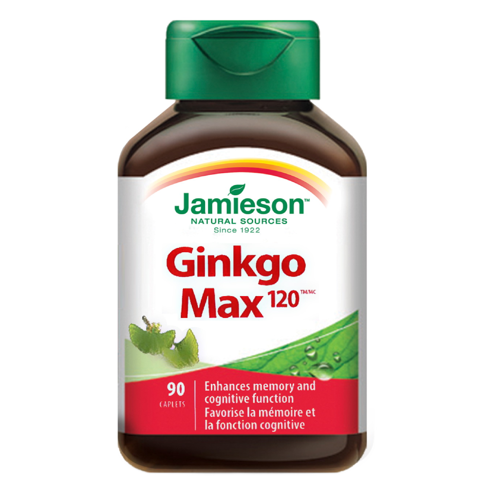 Jamieson Ginkgo Max 120mg Caplet 90 Tabs