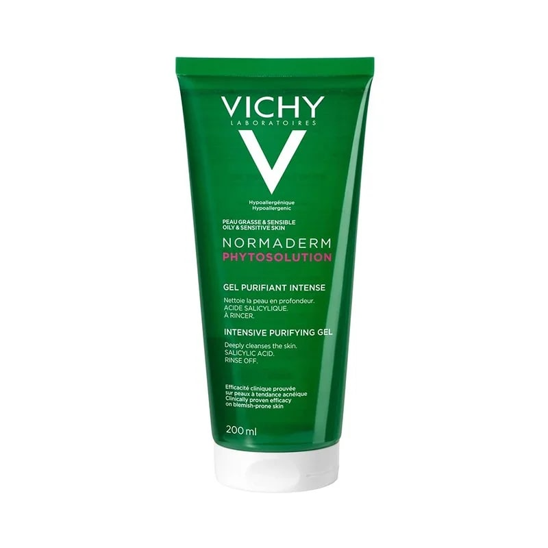 Vichy Normaderm Phytosolution Intensive Purifying Gel Cleanser For Oily and acne-prone Skin 200ml