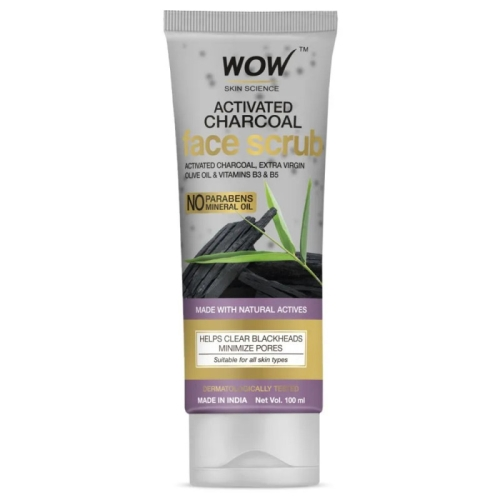 Wow Skin Science Activated Charcoal Face Scrub 100ml