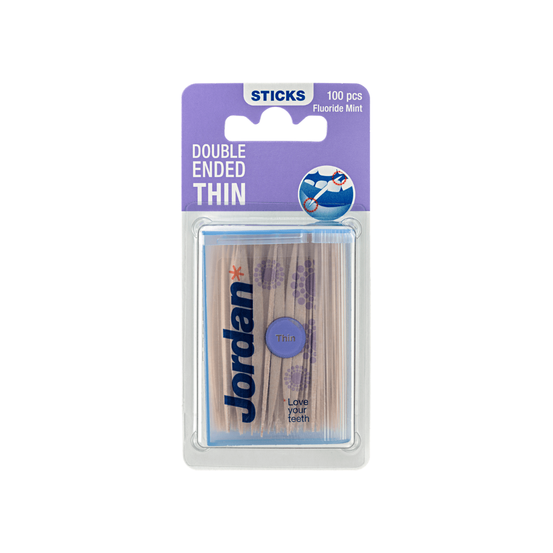 Jordan Double Ended Thin Dental Sticks 100 units