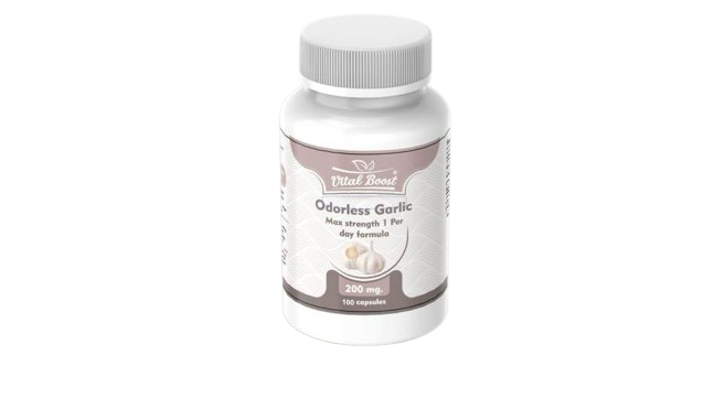 VitalBoost Odorless Garlic 200mg 100 Capules
