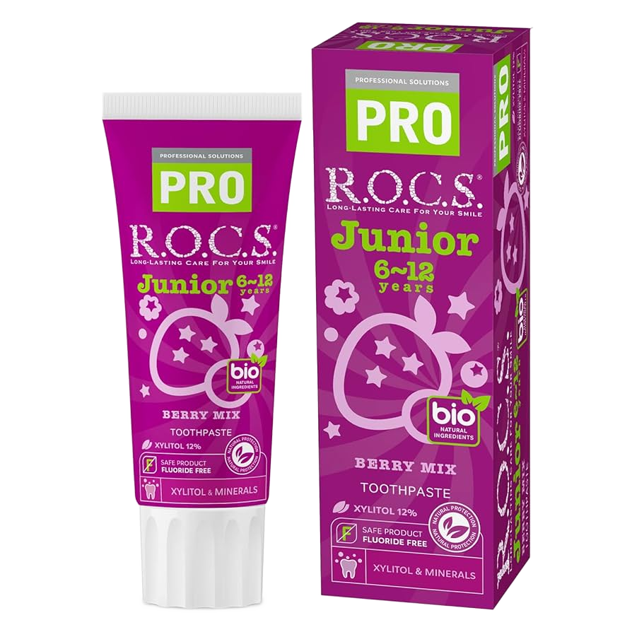R.O.C.S. Junior Toothpaste For Kids 6-12 Years Fluoride-Free 45g