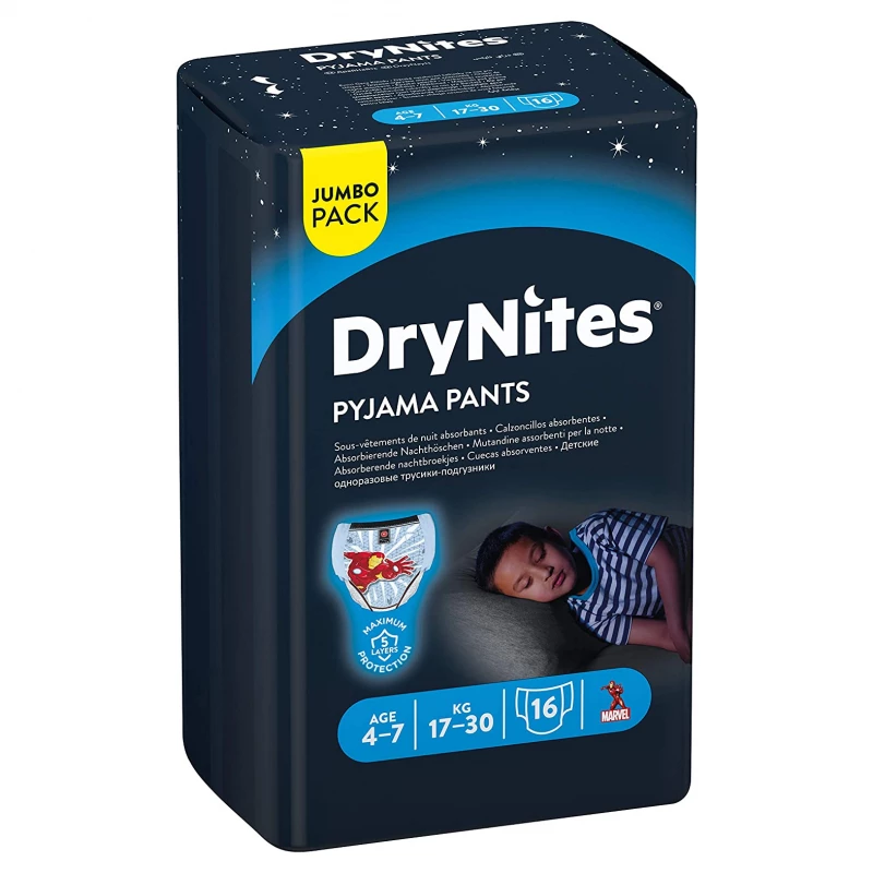 Huggies DryNites Pyjama Pants 4-7 years for Boys 17-30 Kg 16 Pants