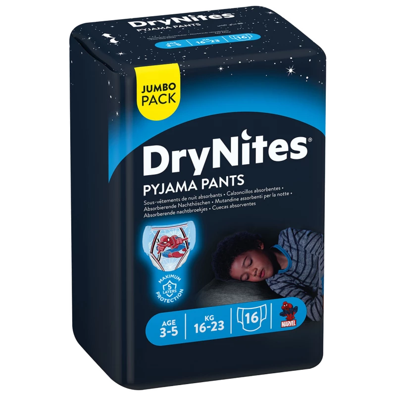 Huggies DryNites Pyjama Pants 3-5 years for Boys 16-23 kg 16 Pants