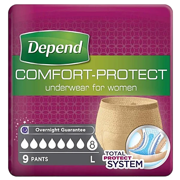 Depend Underwear for Women Large 9 Pants