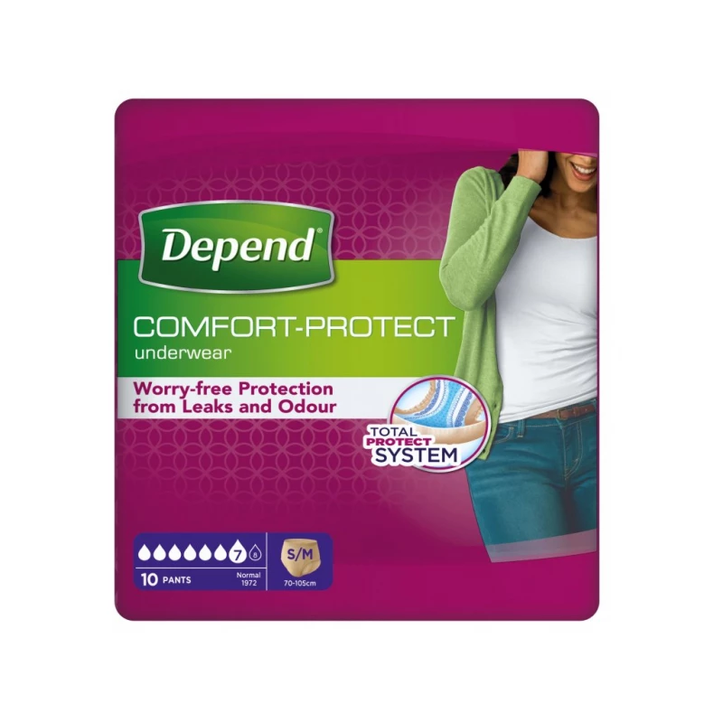 Depend Underwear for Women S/M 10 Pants