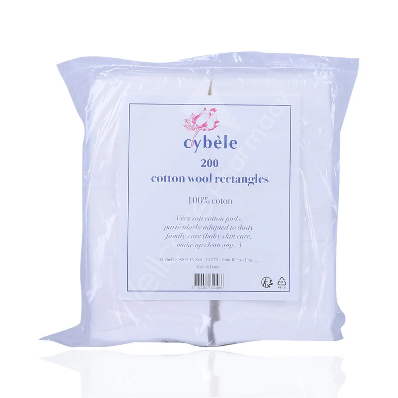 Cybele Rectangular Cotton Pads 200 Pcs