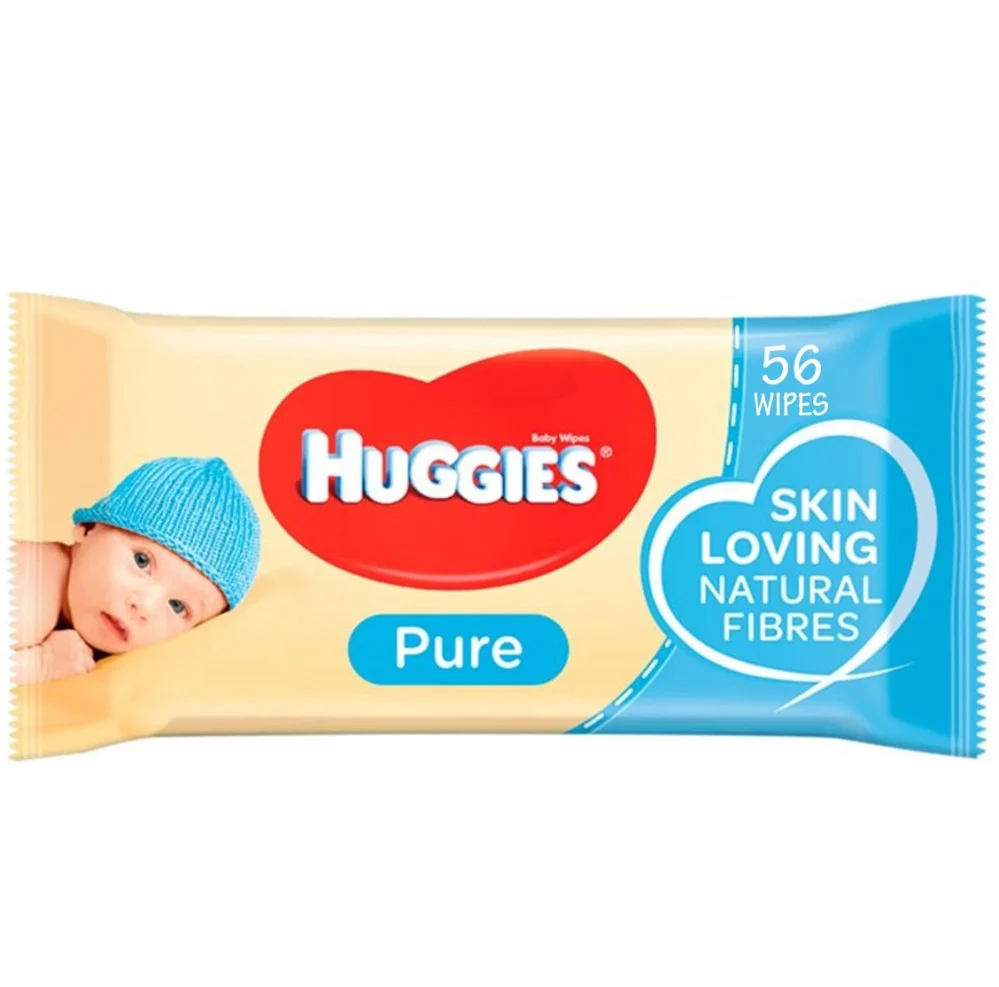 Huggies Baby Wipes Pure 56 Pieces