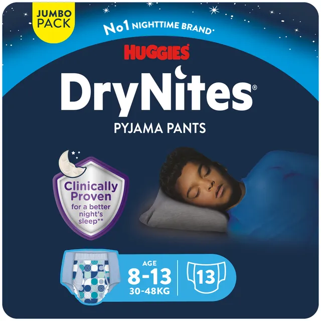 Huggies DryNites Pyjama Pants 8-13 years for Boys 30-48 kg 13 Pants
