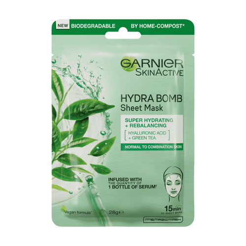 Garnier Skin Active Hydra Bomb Green Tea Mask With Hyaluronic Acid