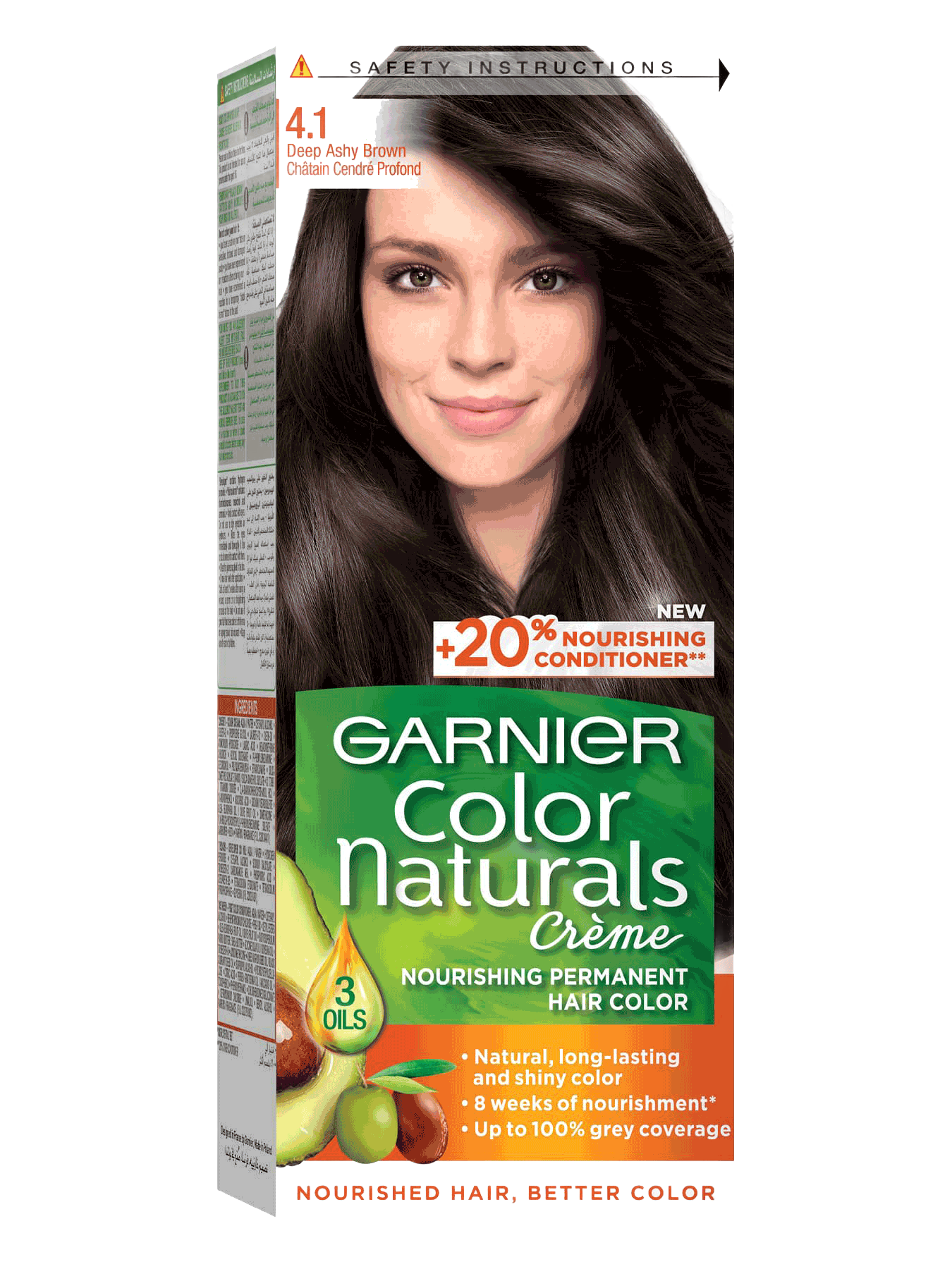 Garnier Color Naturals Hair Dye 4.1 Deep Ashy Brown
