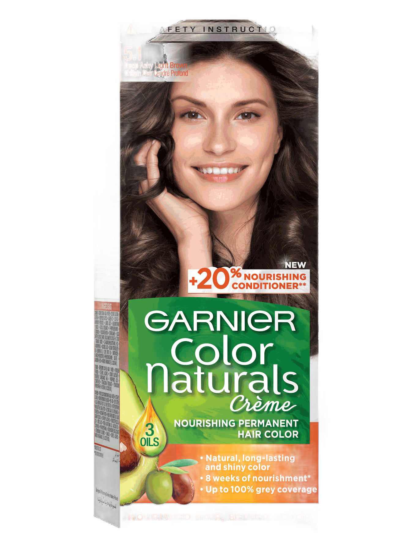 Garnier Color Naturals Hair Dye 5.1 Deep Ashy Light Brown