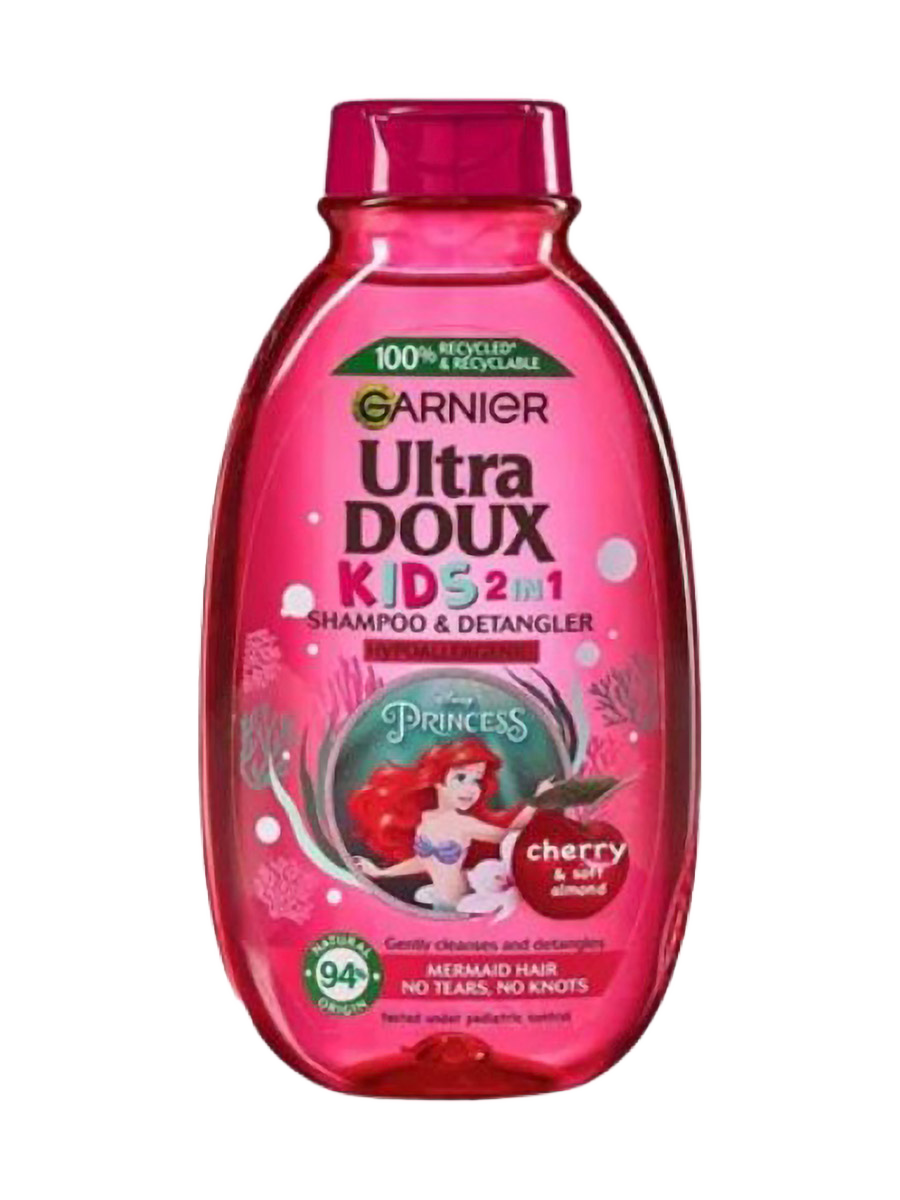 Garnier Ultra Doux Kids 2-in-1 Cherry & Soft Almonds Shampoo & Detangler 400ml