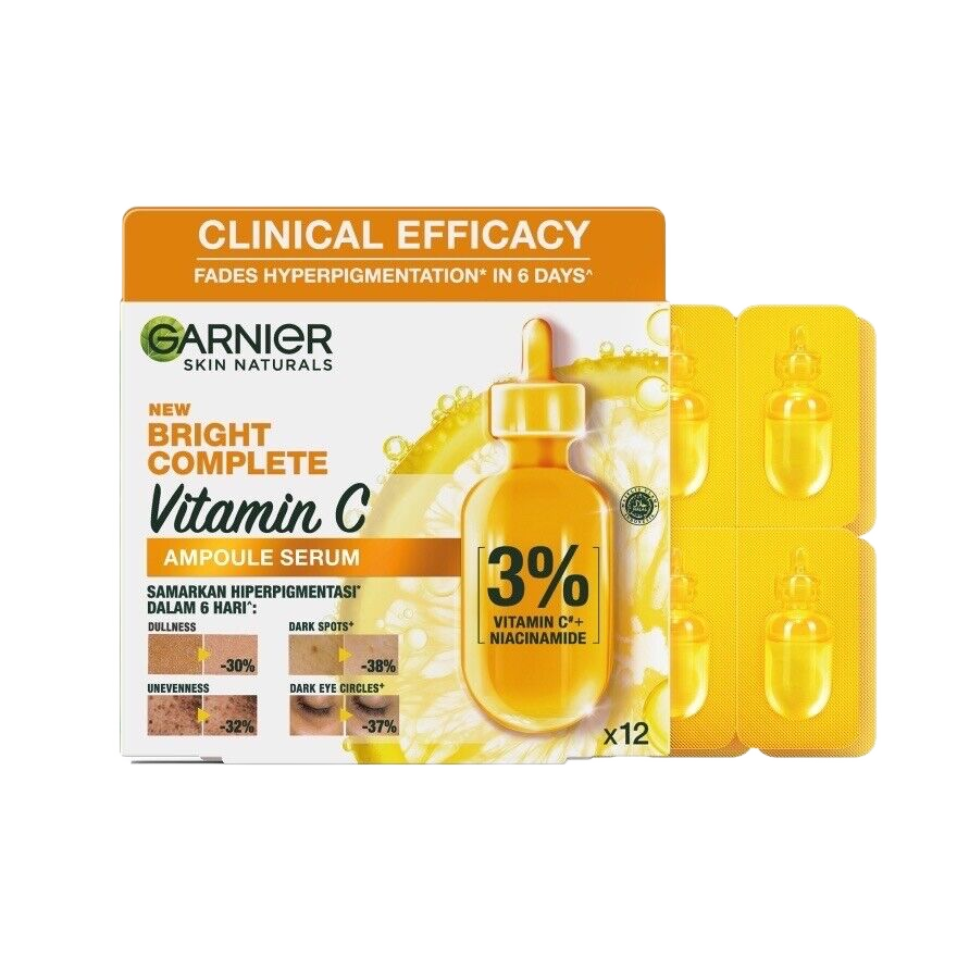 Garnier Fast Bright Vitamin C Ampoules 3% Vitamin C 12 x 1.5ml