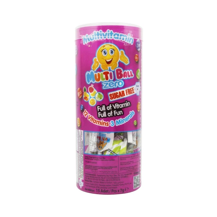 Multiball Multivitamin Lollipops Zero Sugar 15 piece