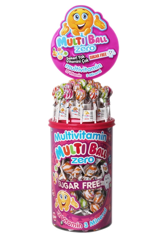 Multiball Multivitamin Lollipops Zero Sugar 150 Piece