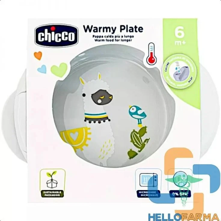Chicco Warmy Plate +6M Grey